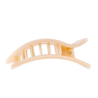Almond Beige Medium Flat Rectangle Hair Clip