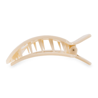 Almond Beige Large Flat Square Clip