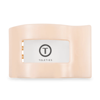 Almond Beige Medium Flat Rectangle Hair Clip