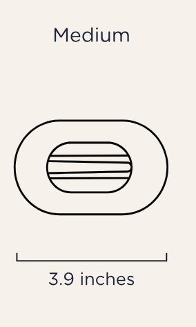 Almond Beige Medium Flat Round Clip