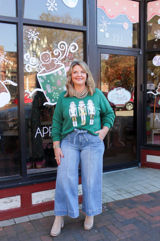 green nutcracker sweatshirt