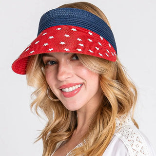 American Flag Roll Up Sun Visor
