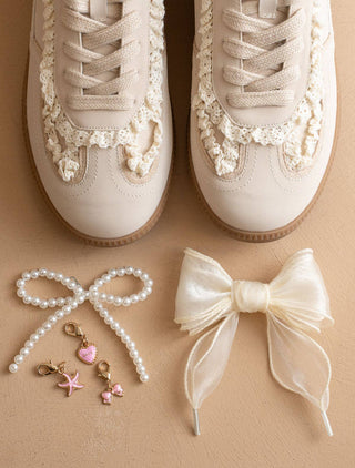 April Lace-Trimmed Retro Sneaker