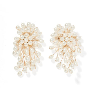 pearl cluster earrings