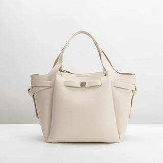 Bone colored  handbag.