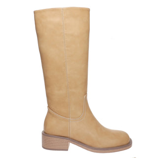 Camel colored faux leather boot