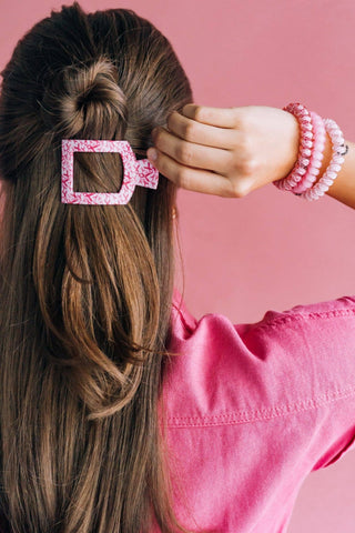 Wrapped In Ribbons Small Square Flat Hair Clip
