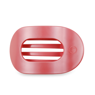 Calming Coral Large Round Flat Hair Clip