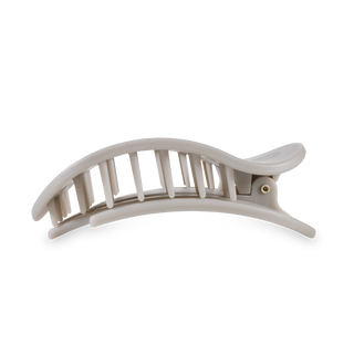 Silver Flames Large Flat Round Hair Clip