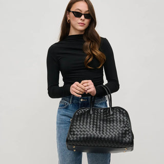 Rhonda Woven Tote | Black