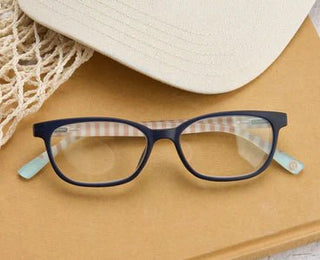 Beach Read Reading Glasses - Navy/Summer Stripe