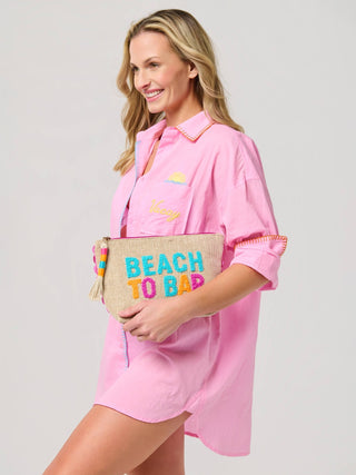 "Beach to Bar" Jute Vacation Pouch