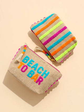 "Beach to Bar" Jute Vacation Pouch