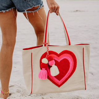 Beating Heart Canvas Tote Bag