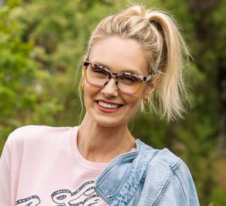 Birdie Reading Glasses Pink Chai Colorblock