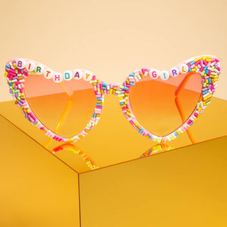 "Birthday Girl" Sprinkle Beaded Sunglasses