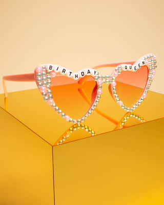 "Birthday Queen" Beaded  Sunglasses