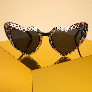 "Birthday Queen" Beaded  Sunglasses