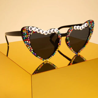 "Birthday Queen" Beaded  Sunglasses