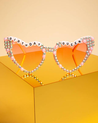 "Birthday Queen" Beaded  Sunglasses