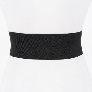 Blakely Wide Metal Round Buckle Stretch Belt