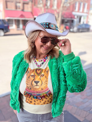 Blinged Cheetah Graphic Tee