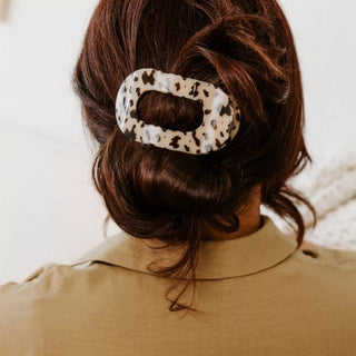 Blonde Tortoise Large Flat Round Clip