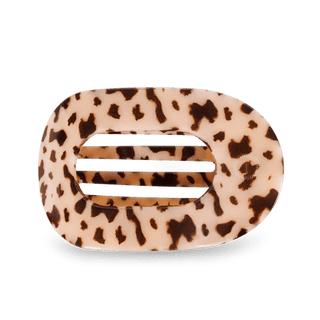 Blonde Tortoise Large Flat Round Clip.