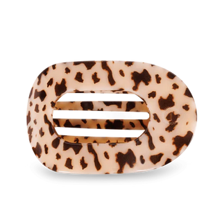 Blonde Tortoise Large Flat Round Clip