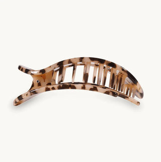 Blonde Tortoise Medium Flat Round Clip