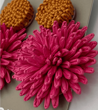 Blossom Raffia Floral Statement Earrings