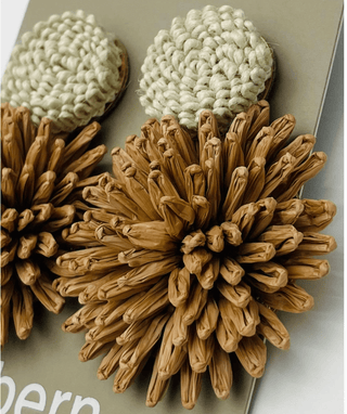 Blossom Raffia Floral Statement Earrings