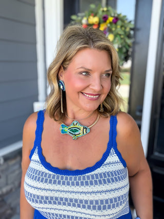 Blue Horizon Crochet Maxi