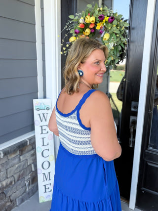 Blue Horizon Crochet Maxi