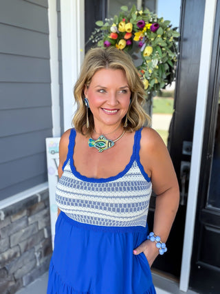 Blue Horizon Crochet Maxi