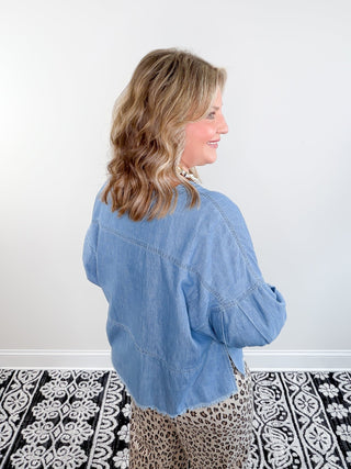 Blue Jean Beauty Top