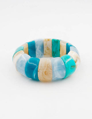 Multicolored beaded bracelet.