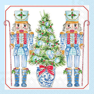 Blue Nutcrackers Paper Cocktail Napkins