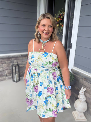 floral short dress