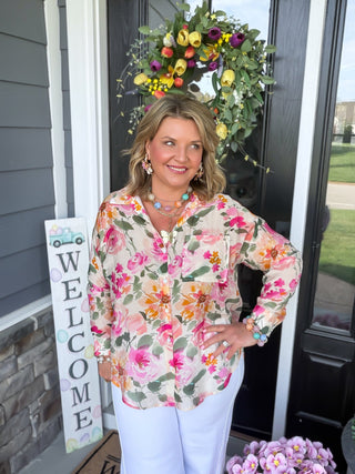 floral button down shirt
