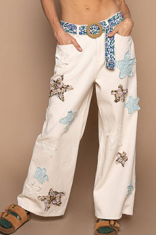 Bohemian Floral Statement Belt with Bead Buckle