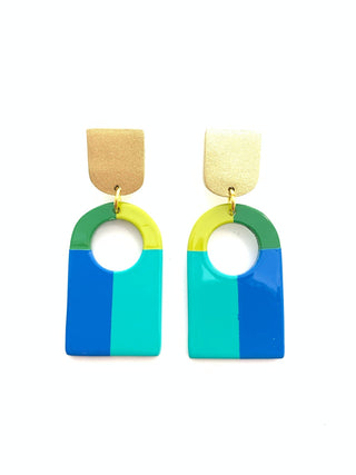Bold Color Arch Earrings