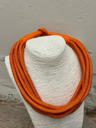 orange slub necklace