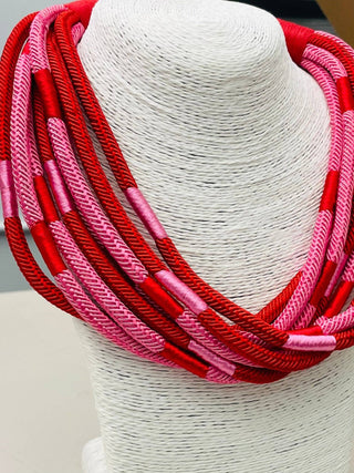 Boldly Yours Necklace | Red/Pink Multi