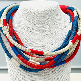 Boldly Yours Necklace | Red/White/Blue