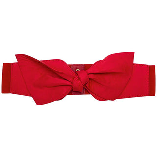 Red bow elastic waist belt