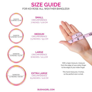 BuDhaGirl | KOI Rose All Weather Bangles | Pink & Gold Leaf Stack (Set of 4)