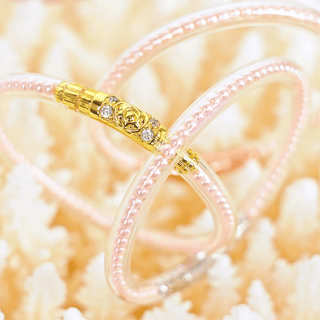 BuDhagirl | Pink Pearl Three Queens All Weather Bangles (Set of 3)