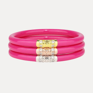 BuDhaGirl's epic pink three kings bangle set.