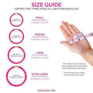 BuDhaGirl | Three Kings All Weather Bangles - Epic Pink